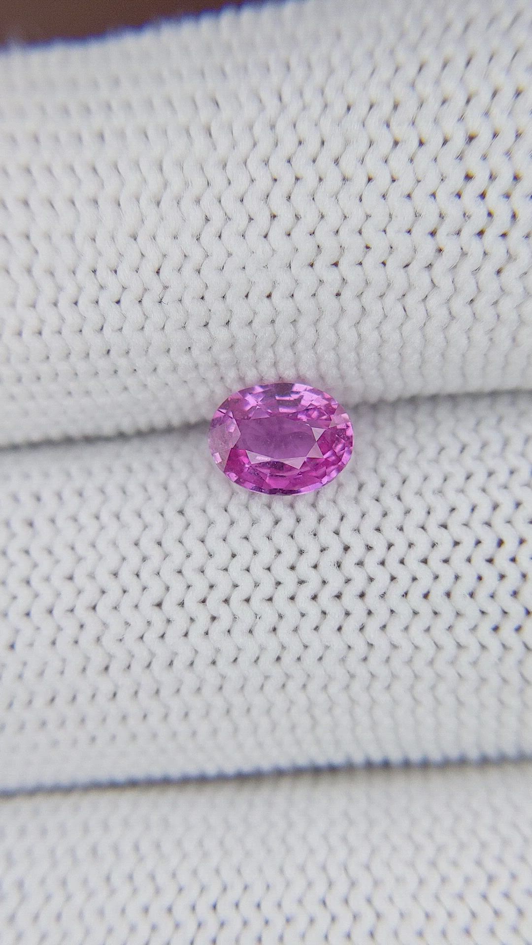 0.97 Ct. Purplish Pink Sapphire from Madagascar Size Video