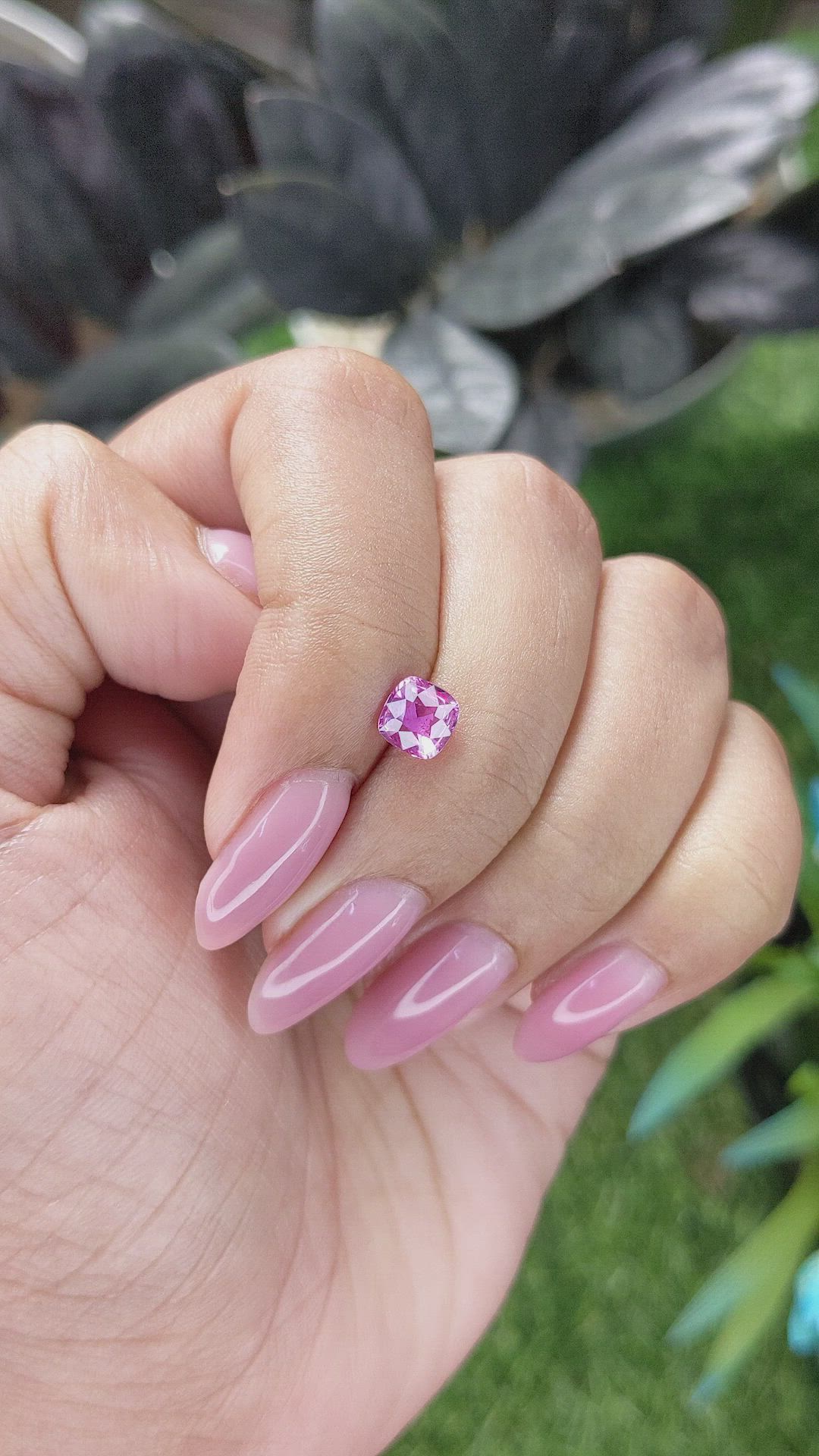 0.99 Ct. Pink Sapphire from Madagascar Size Video