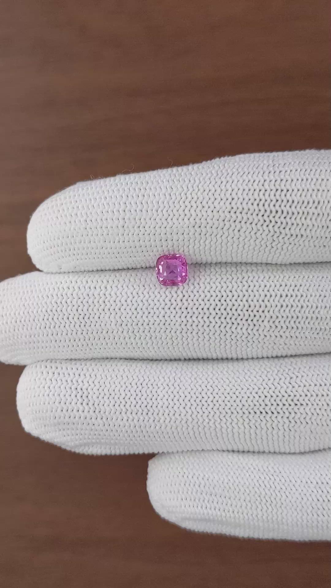 0.99 Ct. Pink Sapphire from Madagascar Size Video