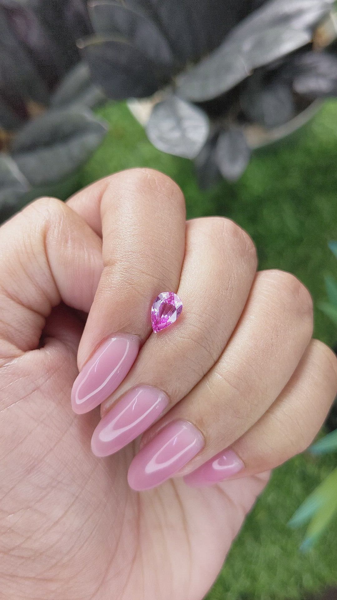 1.08 Ct. Pink Sapphire from Madagascar Size Video