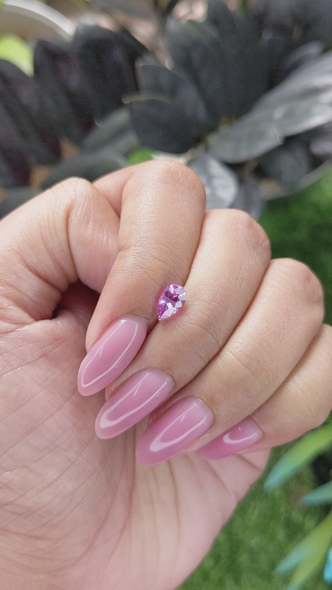 0.89 Ct. Pinkish Purple Sapphire from Madagascar Size Video