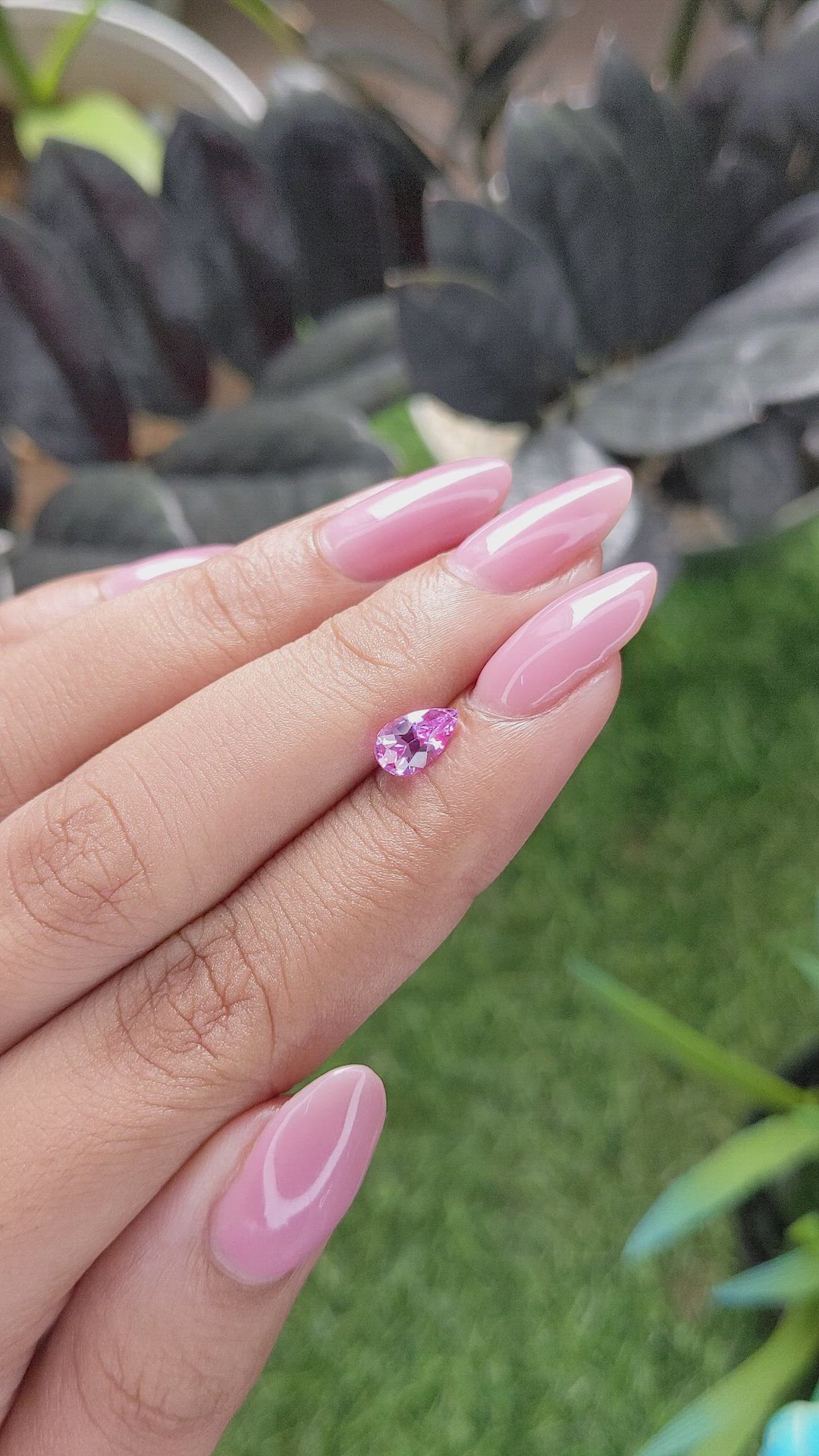 0.89 Ct. Pinkish Purple Sapphire from Madagascar Size Video