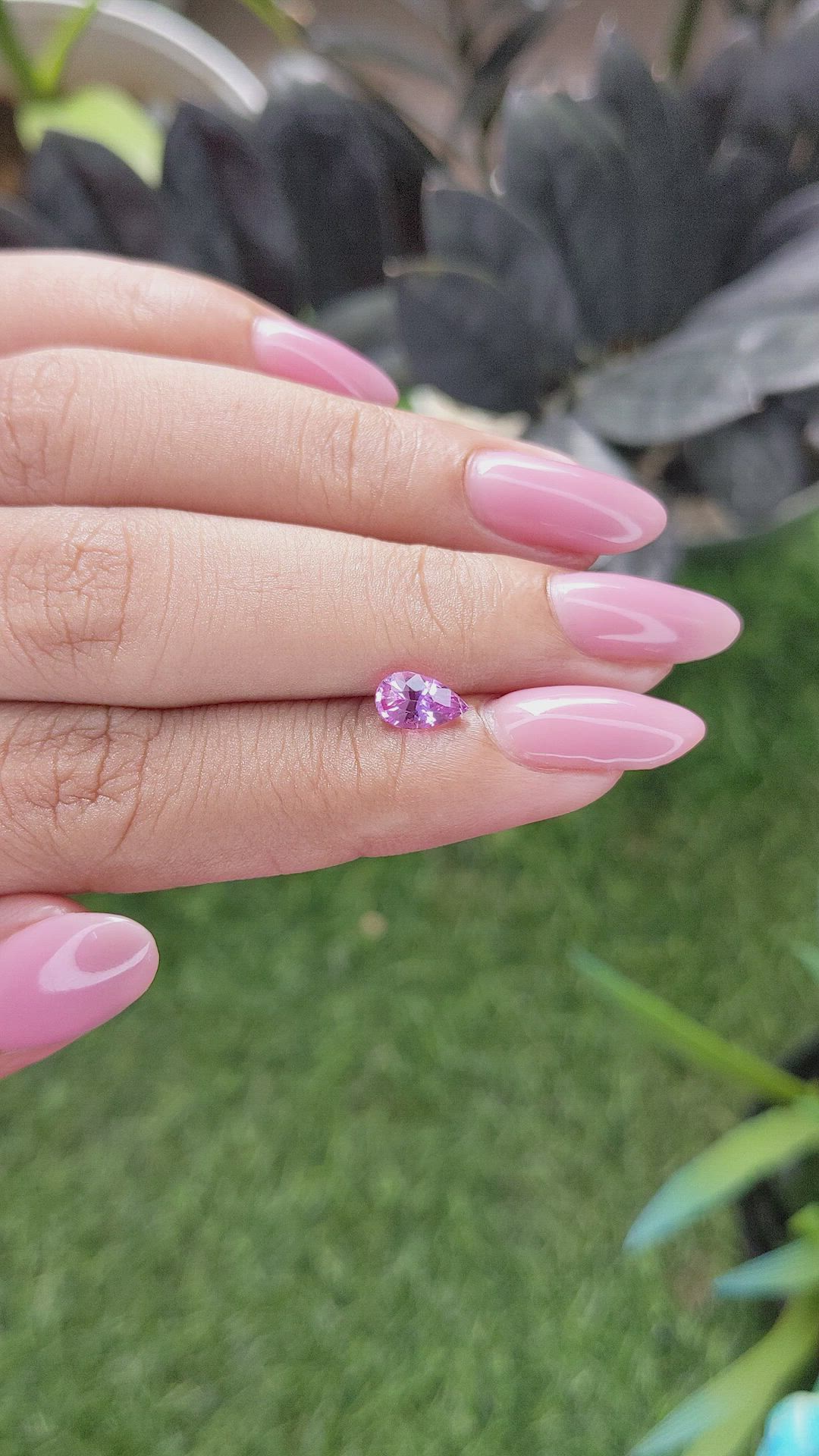 0.89 Ct. Pinkish Purple Sapphire from Madagascar Size Video