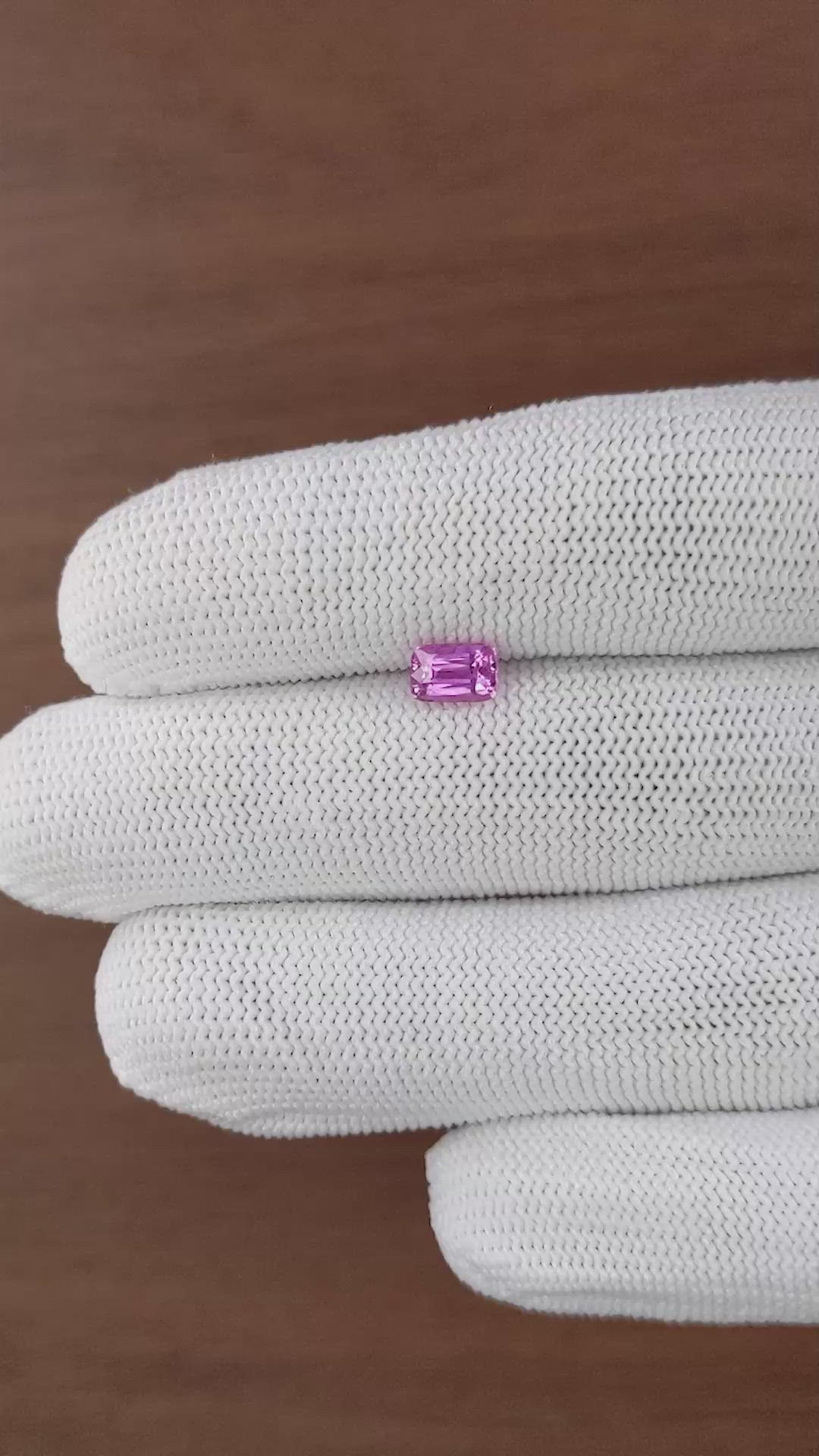 1.00 Ct. Purplish Pink Sapphire from Madagascar Size Video