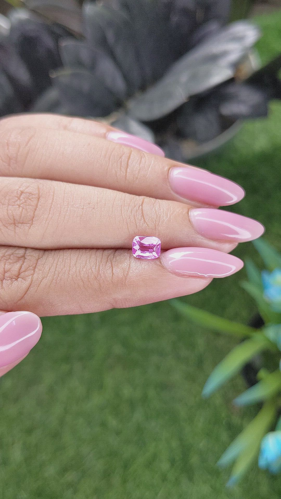 0.95 Ct. Pink Sapphire from Madagascar Size Video