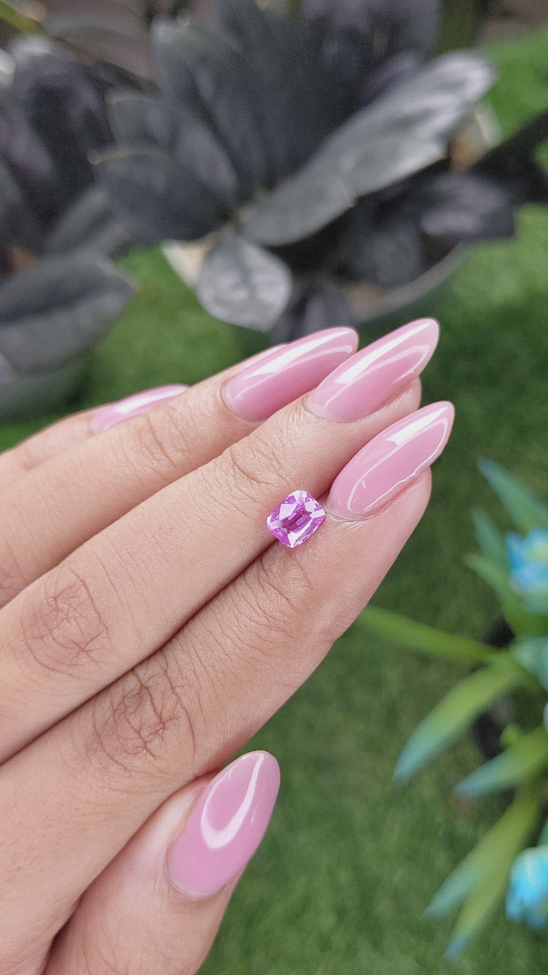 0.95 Ct. Pink Sapphire from Madagascar Size Video
