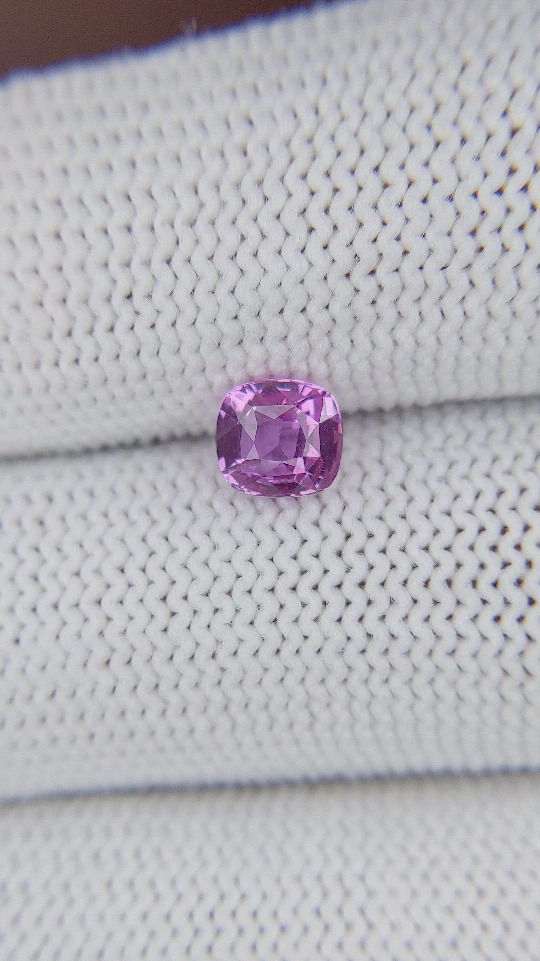 1.01 Ct. Pinkish Purple Sapphire from Madagascar Size Video