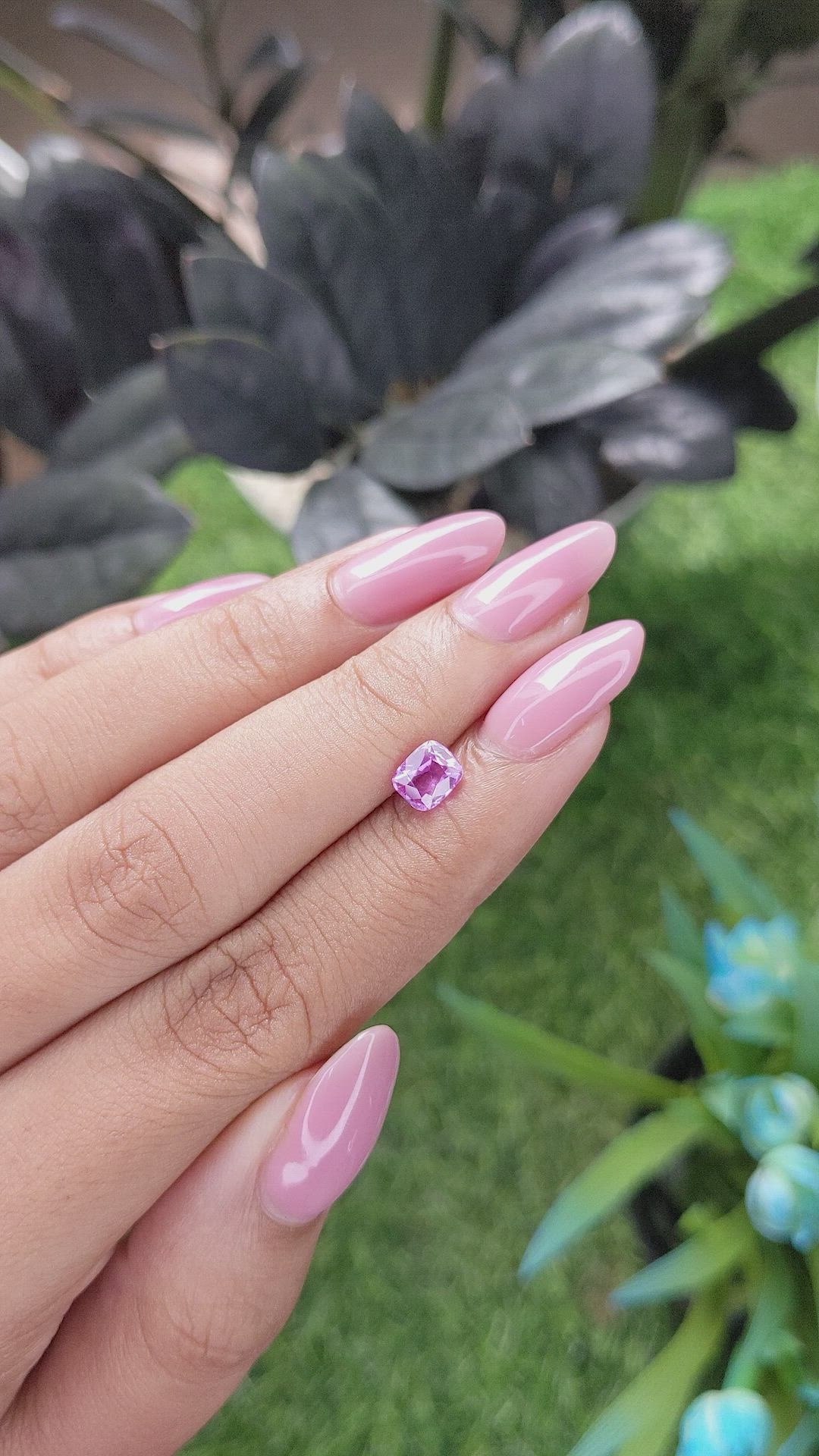 0.91 Ct. Purplish Pink Sapphire from Madagascar Size Video