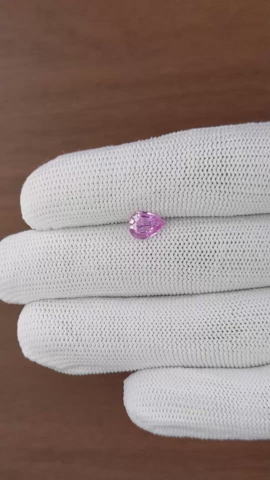 1.32 Ct. Pink Sapphire from Madagascar Size Video