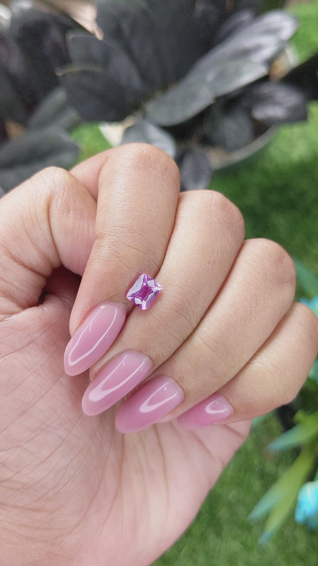 1.07 Ct. Purplish Pink Sapphire from Madagascar Size Video
