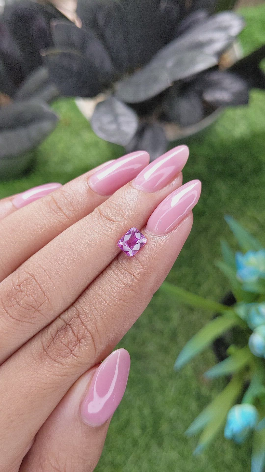 1.07 Ct. Purplish Pink Sapphire from Madagascar Size Video