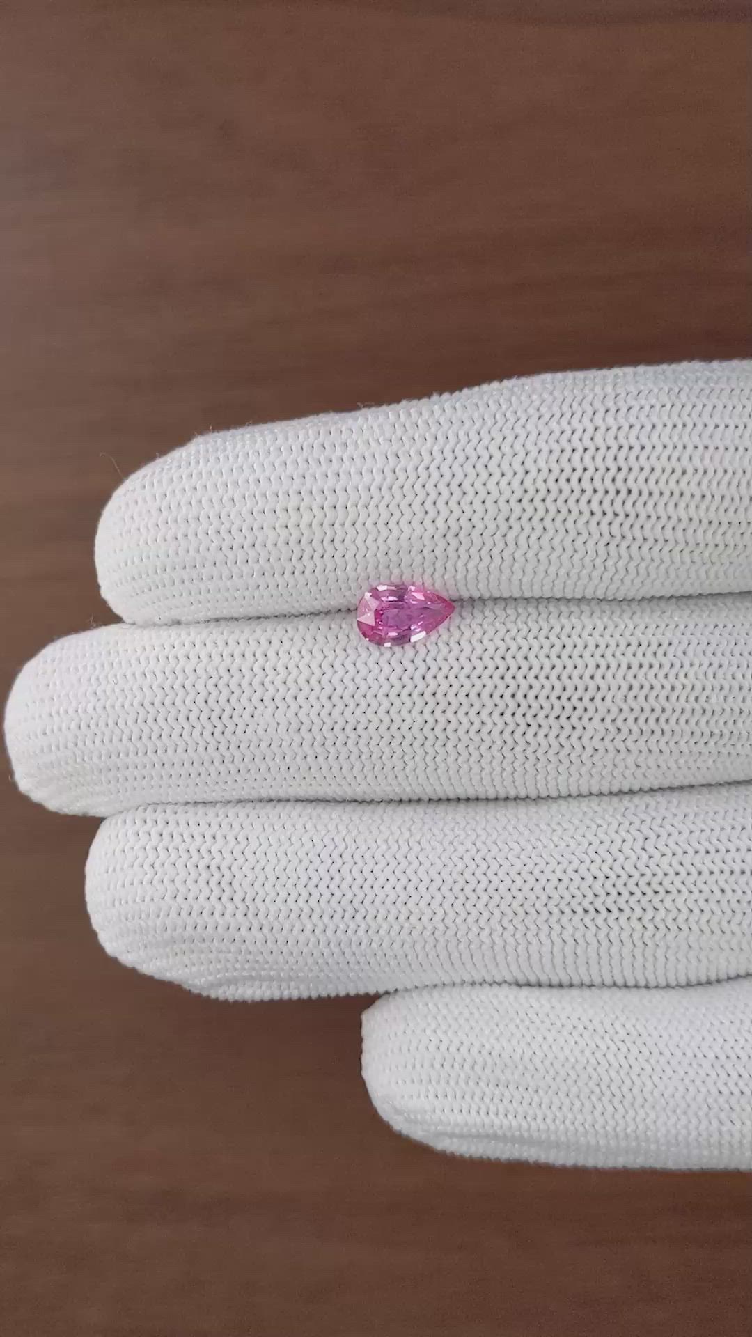 1.12 Ct. Pink Sapphire from Madagascar Size Video
