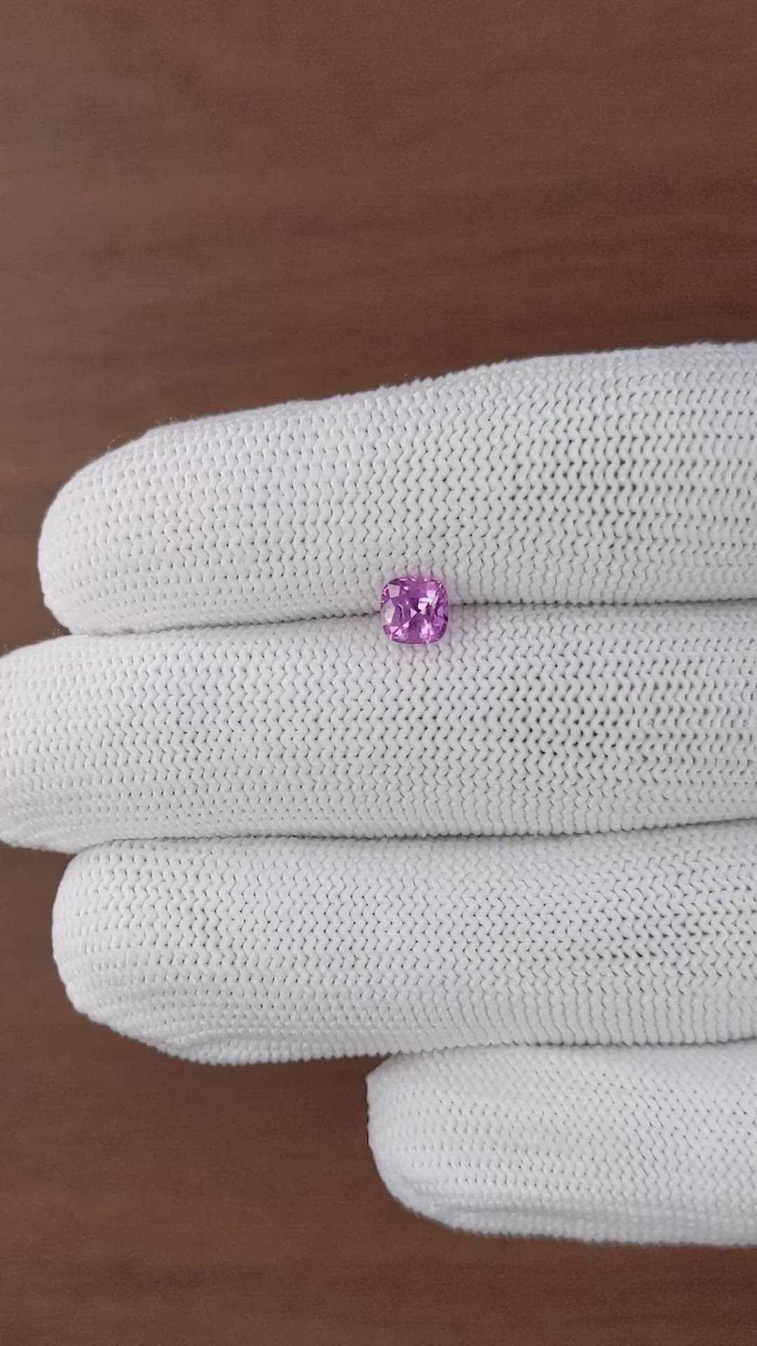 0.96 Ct. Pinkish Purple Sapphire from Madagascar Size Video