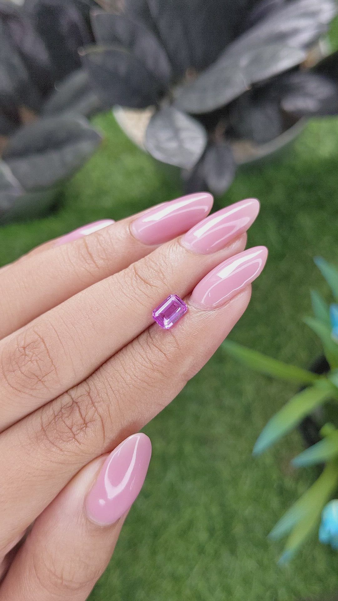 0.95 Ct. Purplish Pink Sapphire from Madagascar Size Video