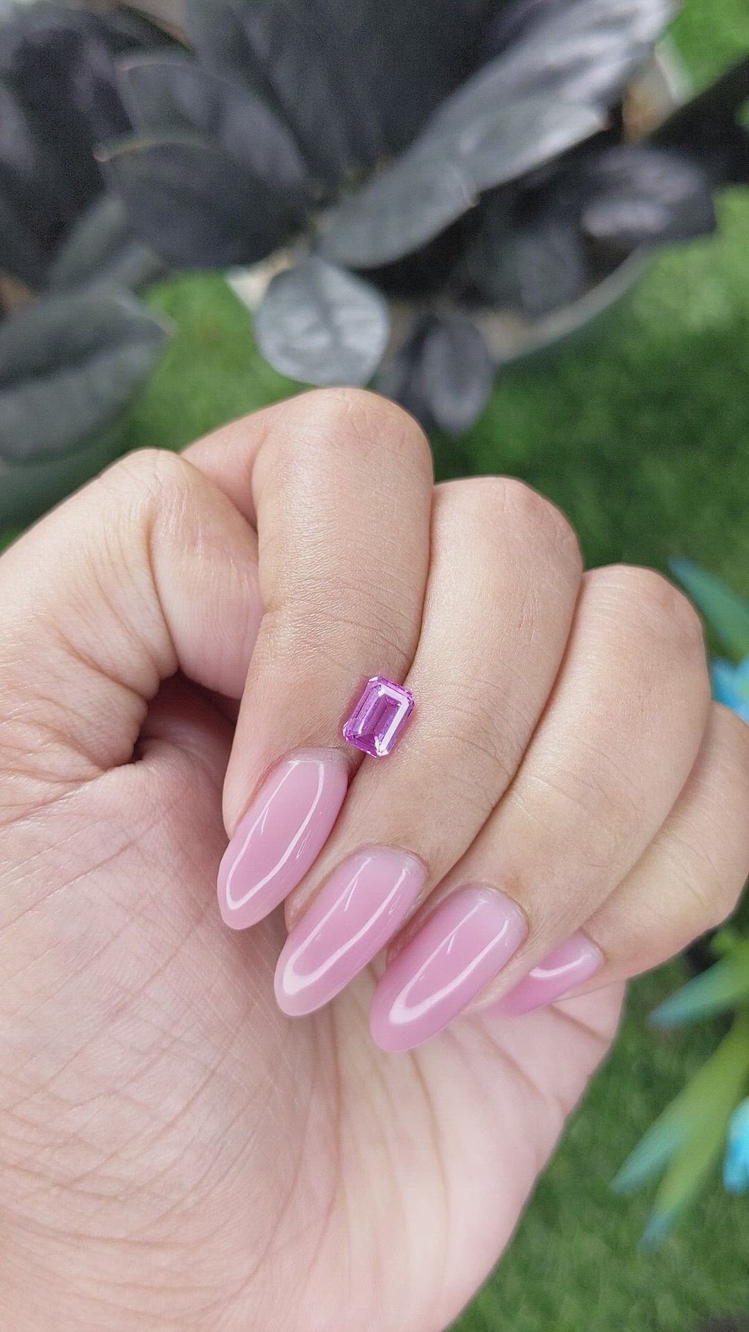 0.95 Ct. Purplish Pink Sapphire from Madagascar Size Video