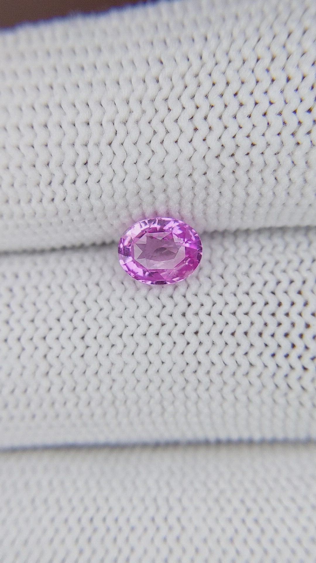 0.97 Ct. Pink Sapphire from Madagascar Size Video