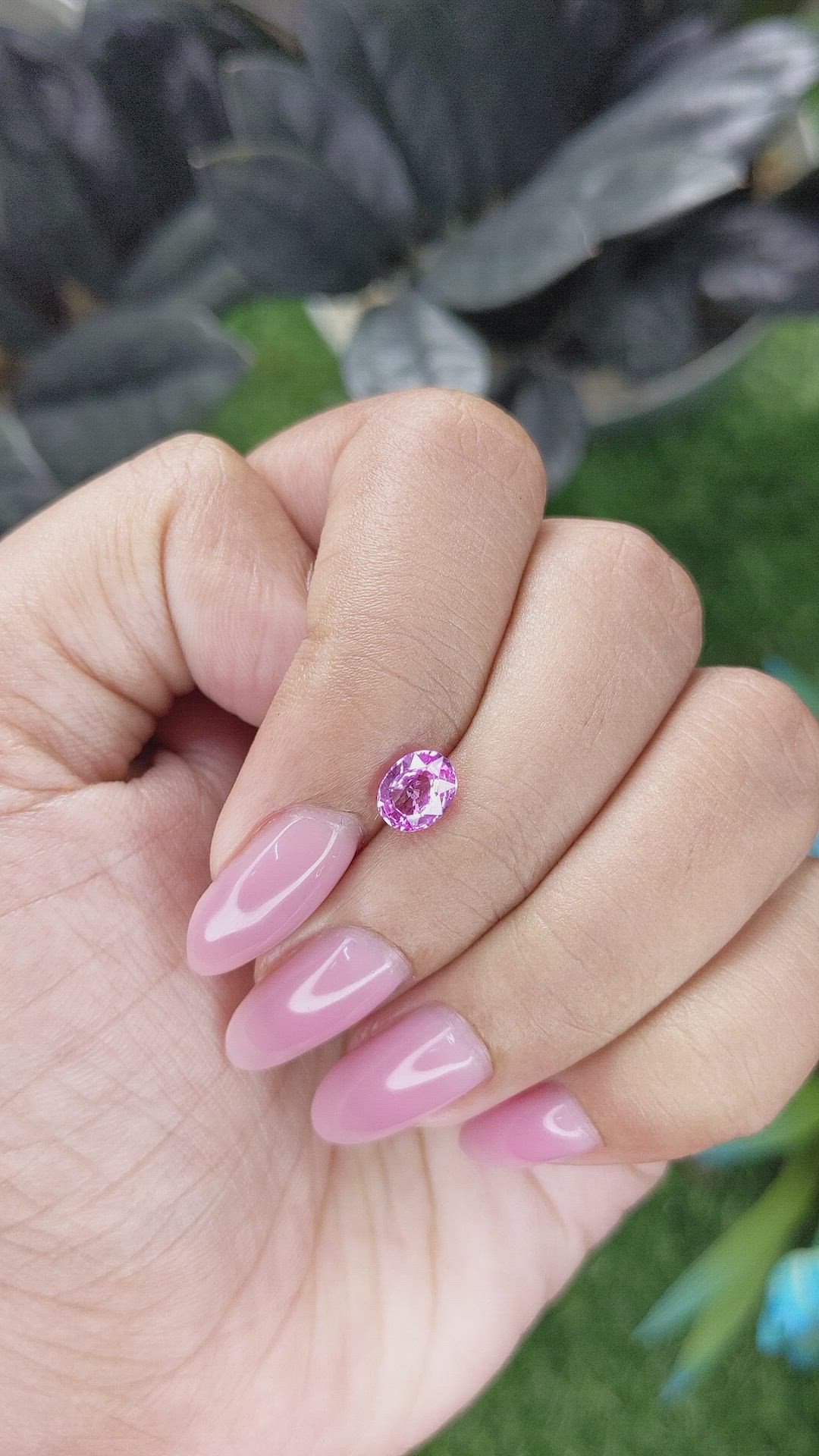 0.97 Ct. Pink Sapphire from Madagascar Size Video