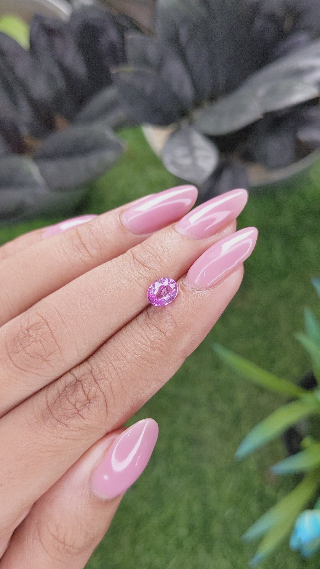0.97 Ct. Pink Sapphire from Madagascar Size Video