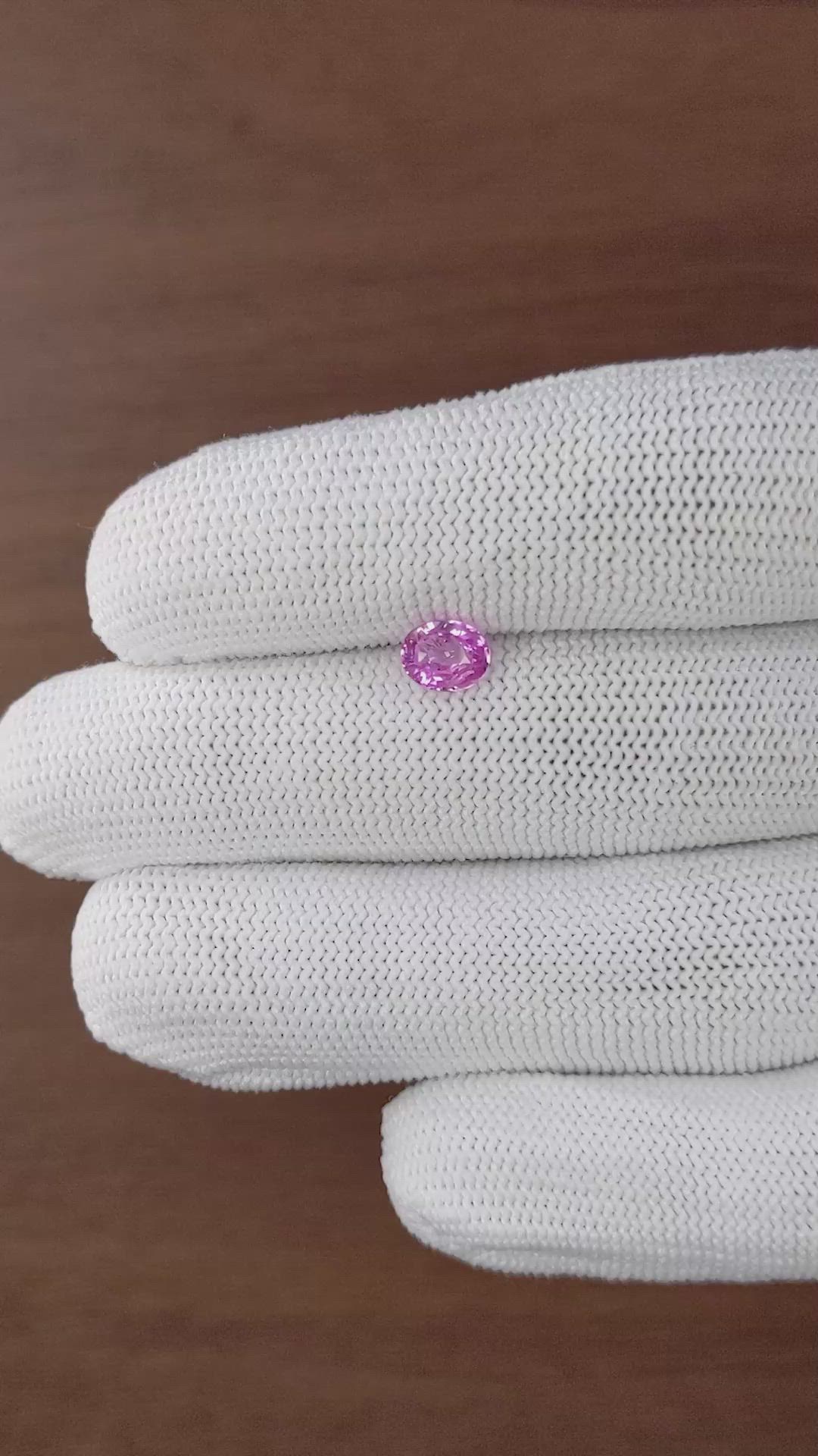 0.97 Ct. Pink Sapphire from Madagascar Size Video