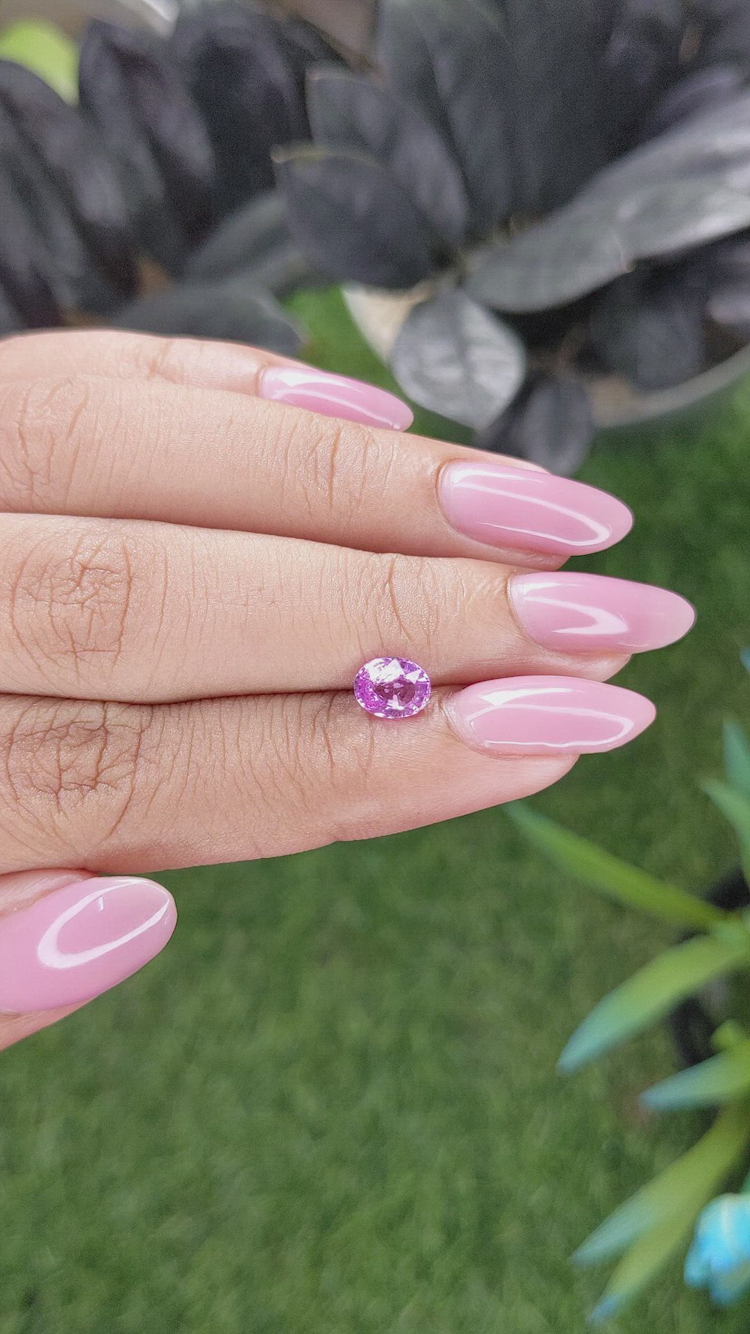 0.97 Ct. Pink Sapphire from Madagascar Size Video