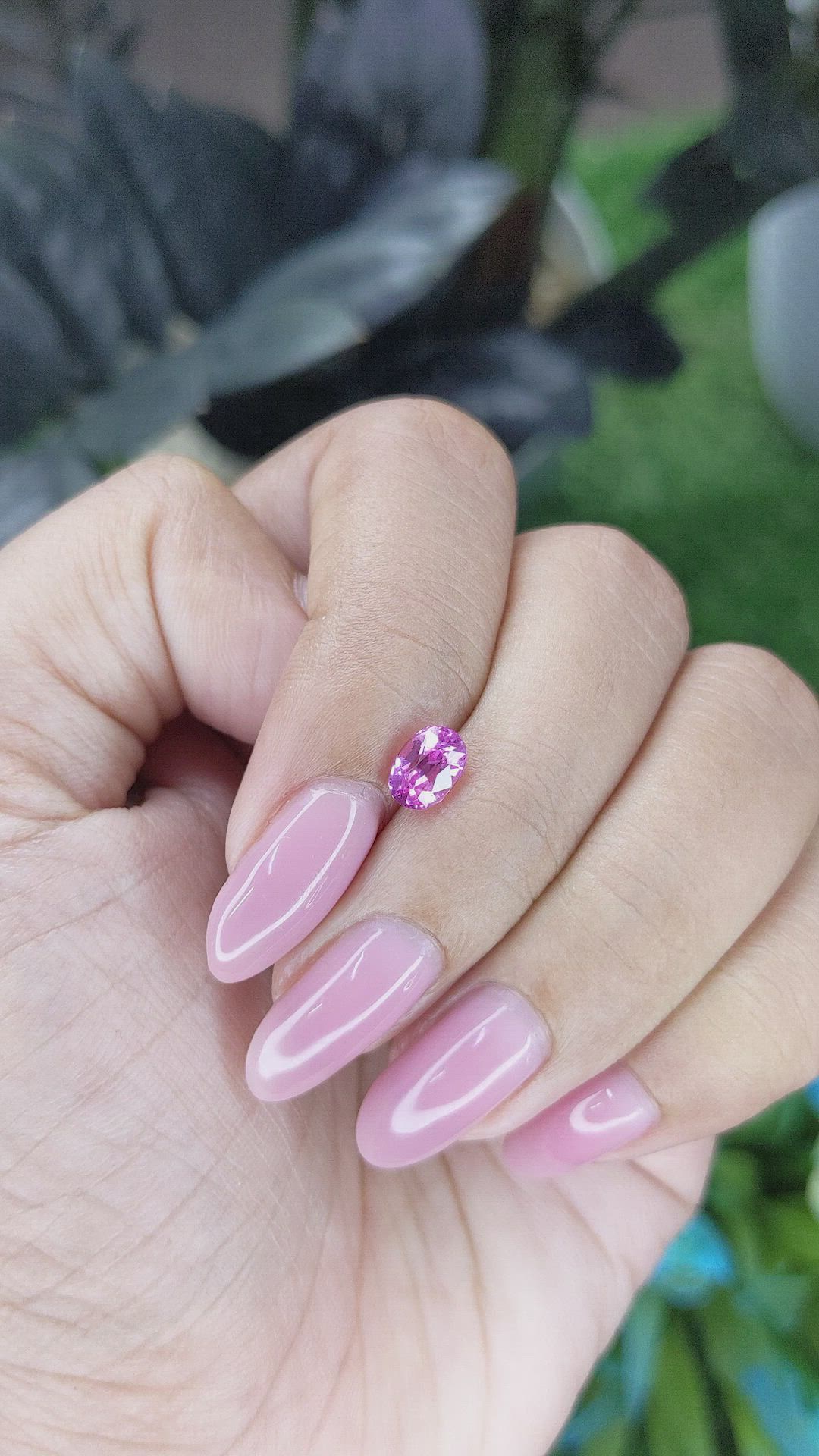 1.03 Ct. Purplish Pink Sapphire from Madagascar Size Video