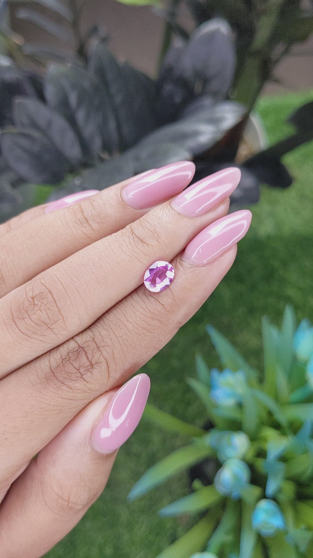 1.05 Ct. Pink Sapphire from Madagascar Size Video