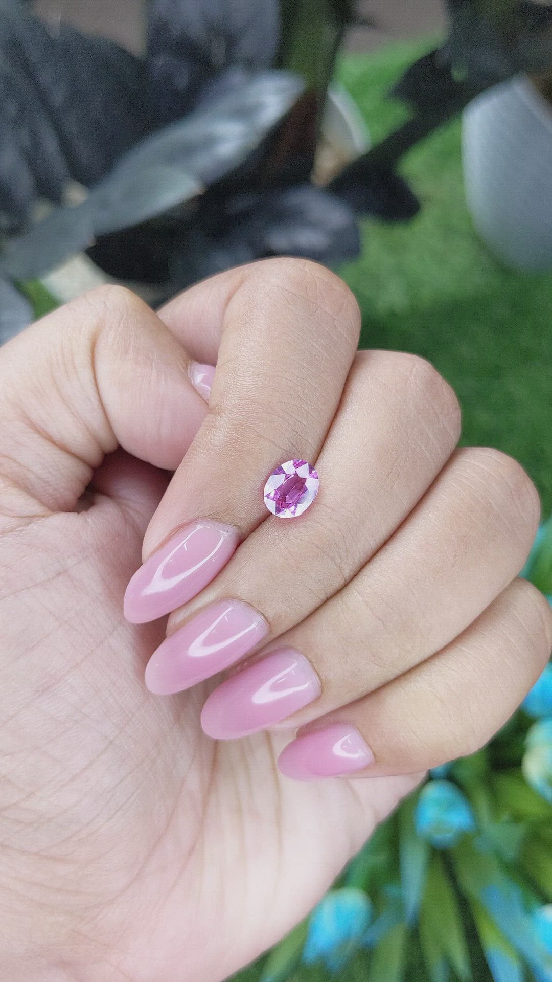1.05 Ct. Pink Sapphire from Madagascar Size Video