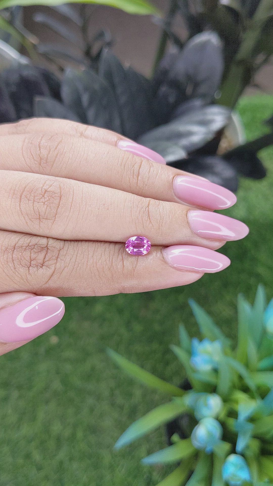 0.99 Ct. Pink Sapphire from Madagascar Size Video