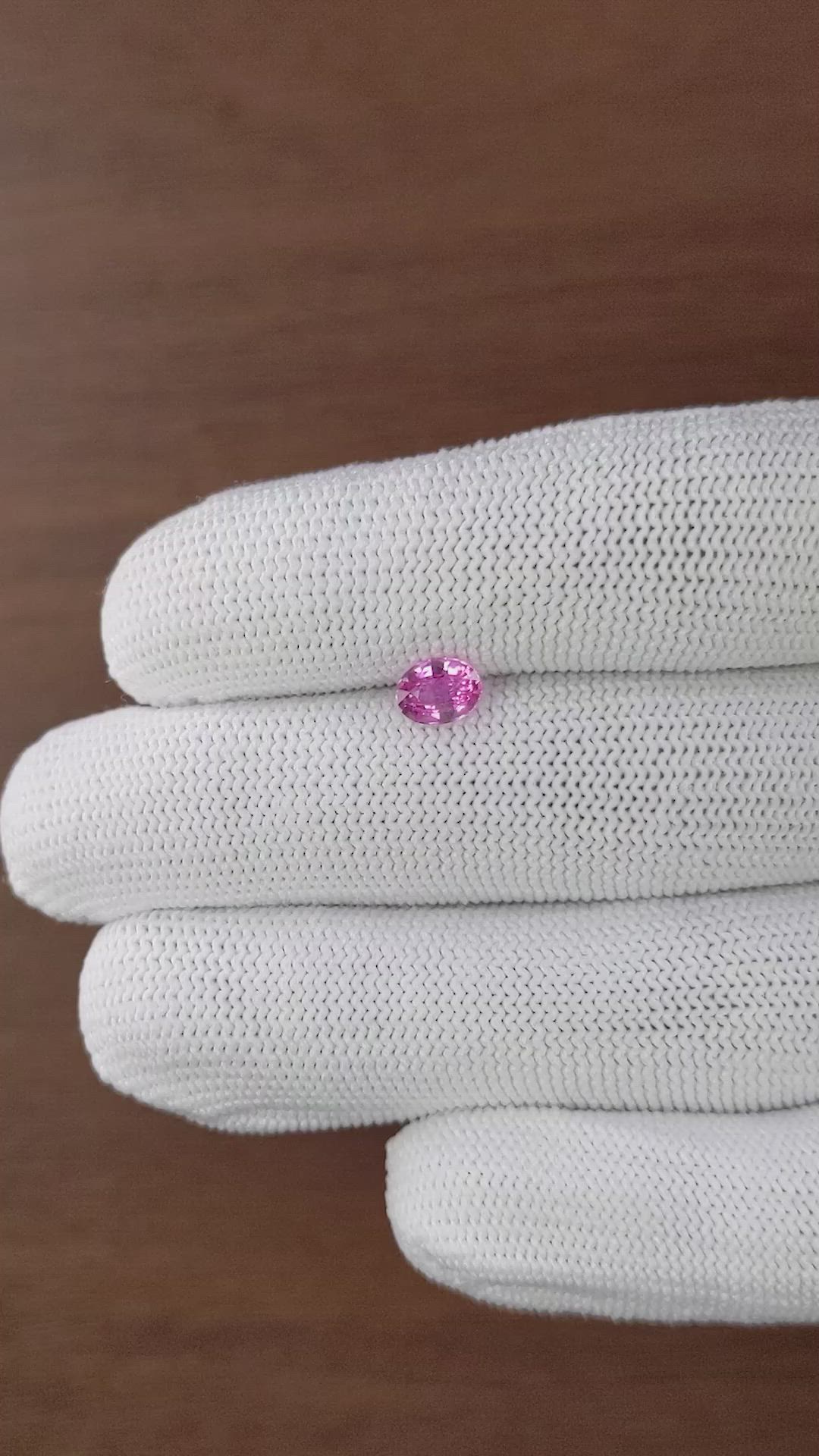 0.99 Ct. Pink Sapphire from Madagascar Size Video
