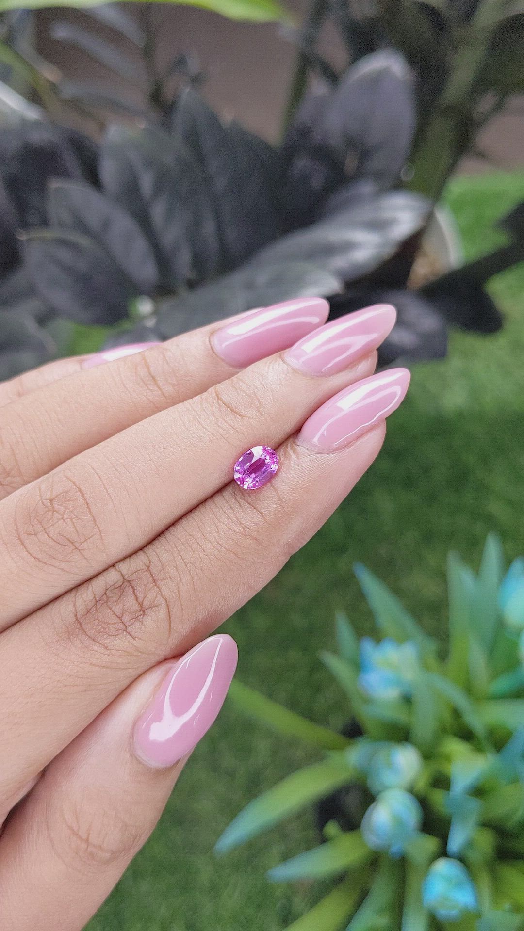 0.99 Ct. Pink Sapphire from Madagascar Size Video