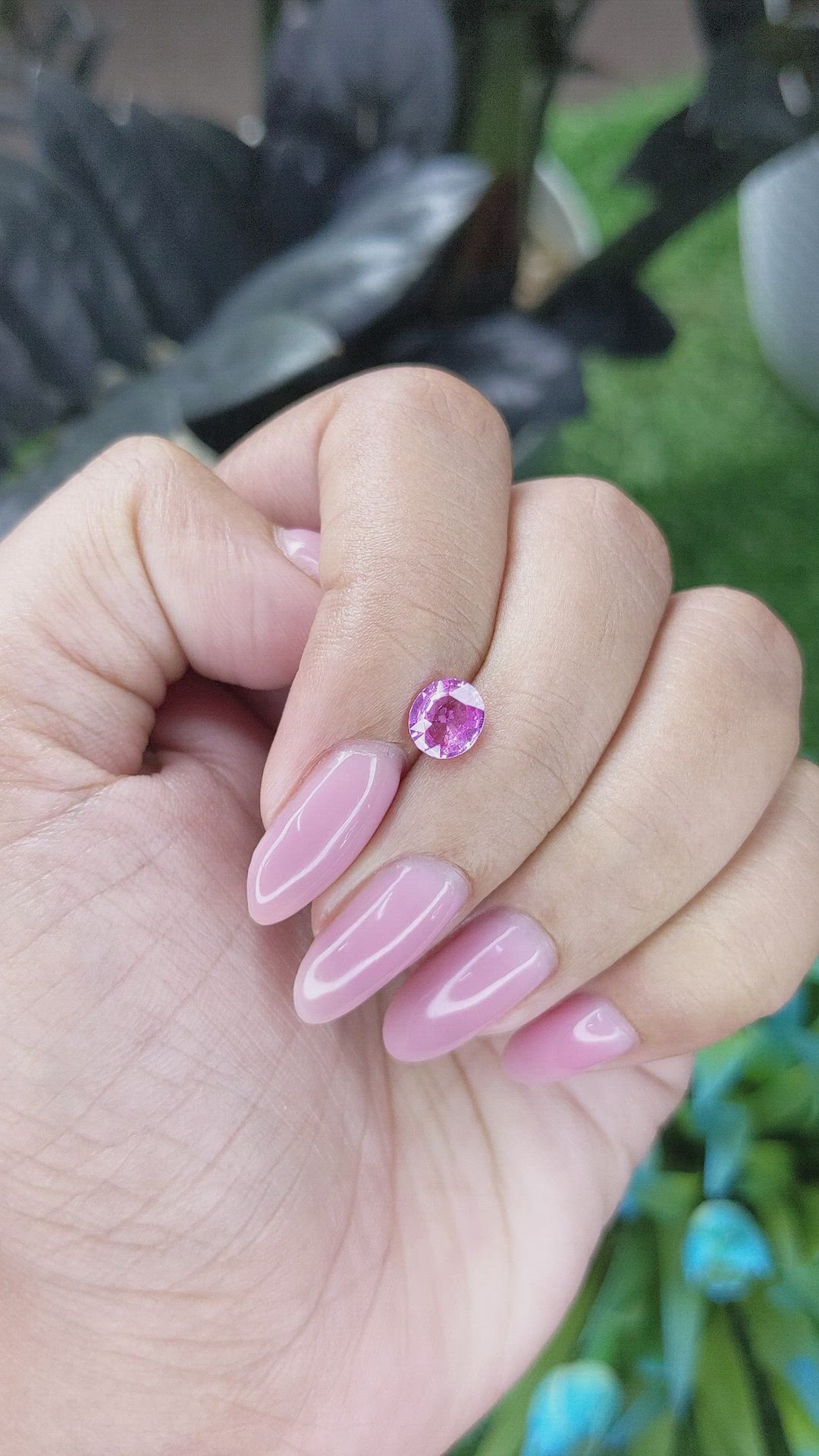 0.99 Ct. Purplish Pink Sapphire from Madagascar Size Video