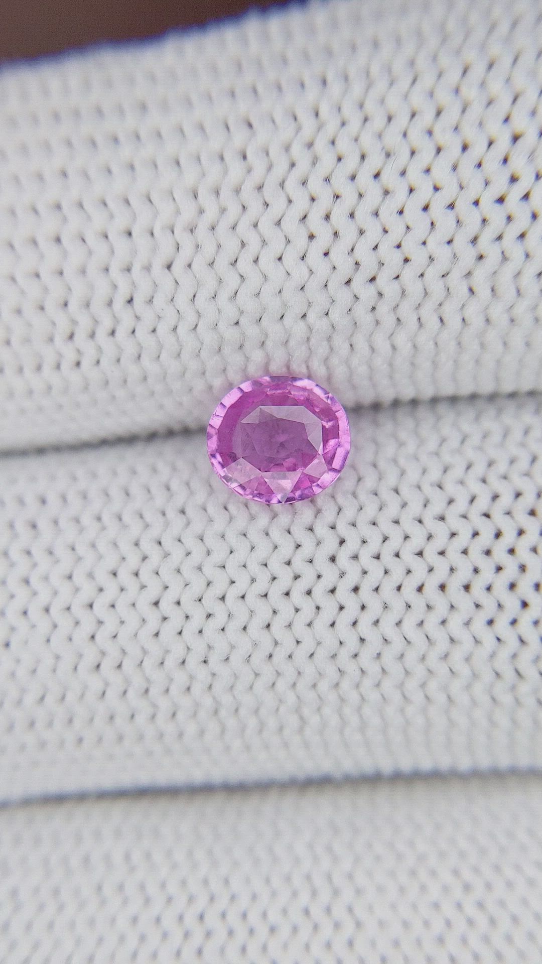 0.99 Ct. Purplish Pink Sapphire from Madagascar Size Video