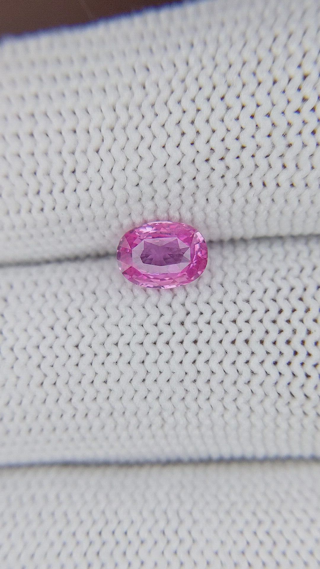 0.98 Ct. Pink Sapphire from Madagascar Size Video