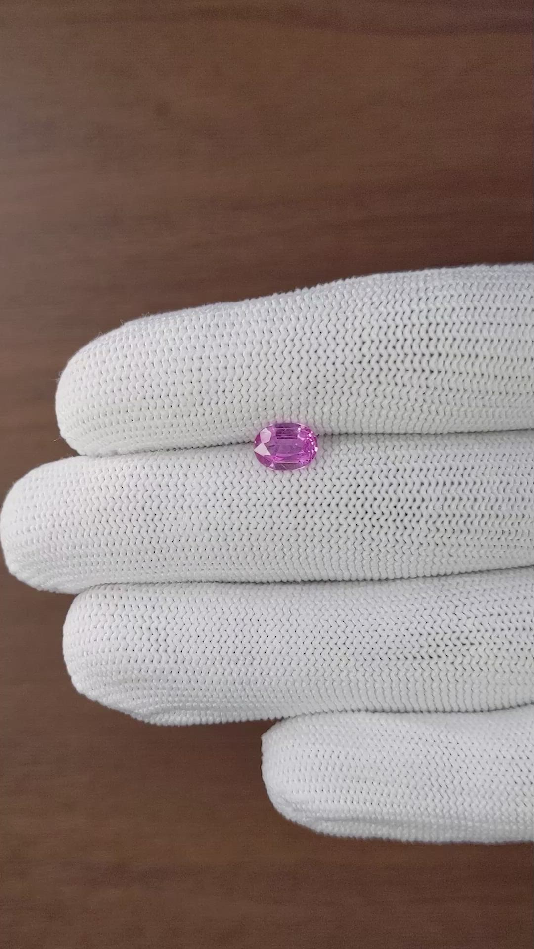 1.16 Ct. Purplish Pink Sapphire from Madagascar Size Video