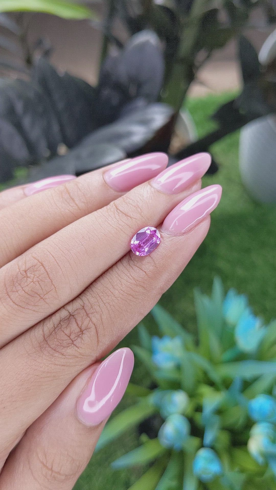 1.16 Ct. Purplish Pink Sapphire from Madagascar Size Video