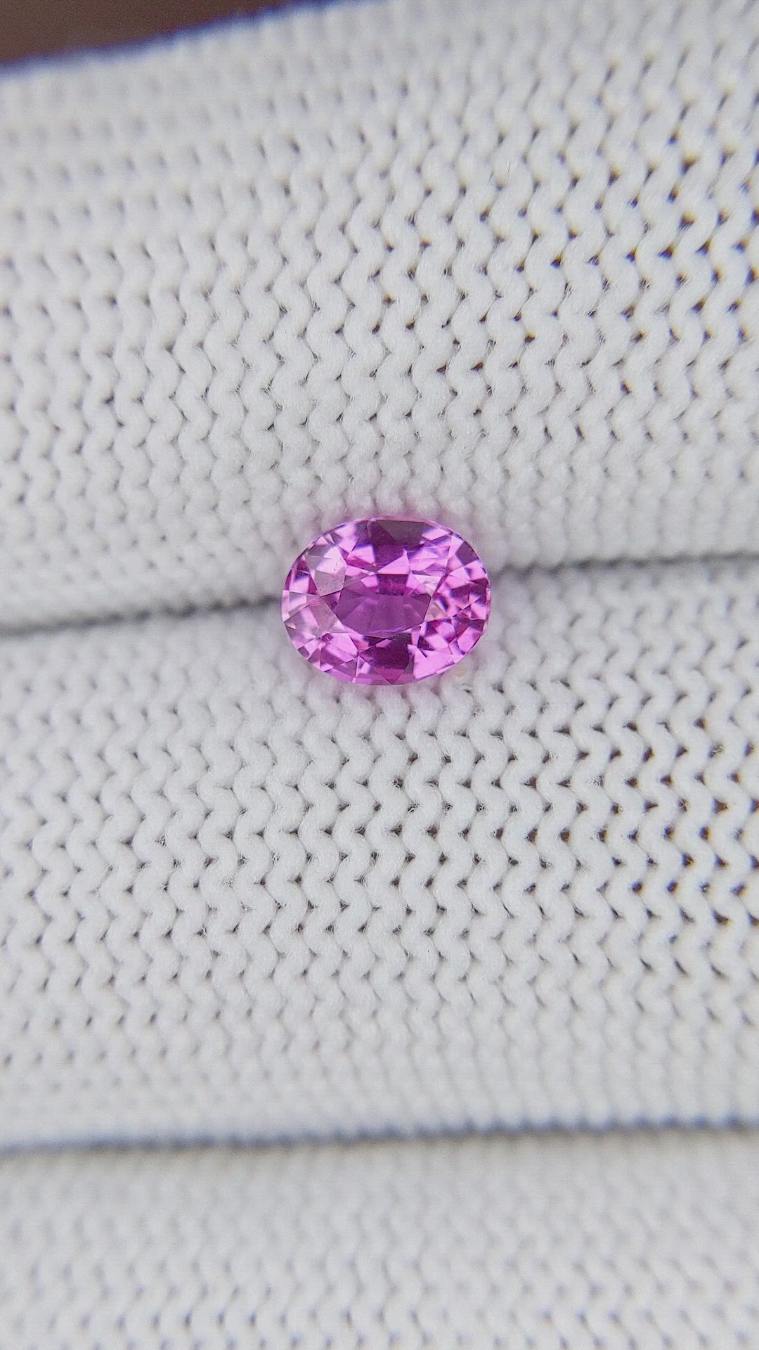 0.98 Ct. Purplish Pink Sapphire from Madagascar Size Video