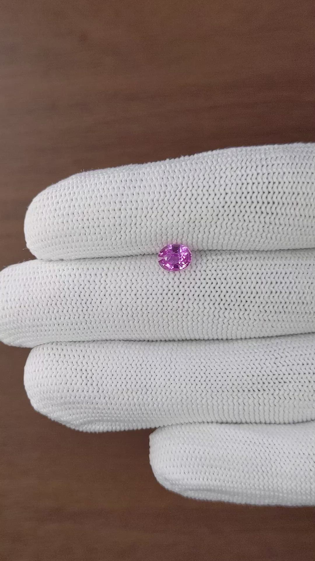 0.98 Ct. Purplish Pink Sapphire from Madagascar Size Video