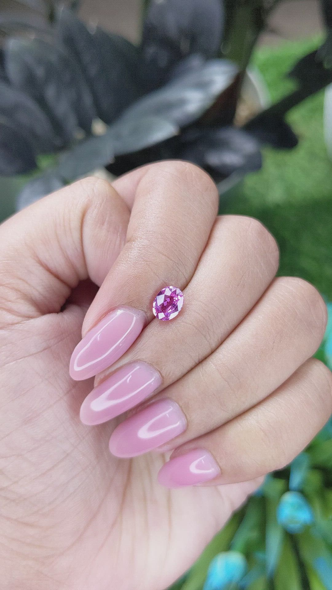 1.01 Ct. Purplish Pink Sapphire from Madagascar Size Video