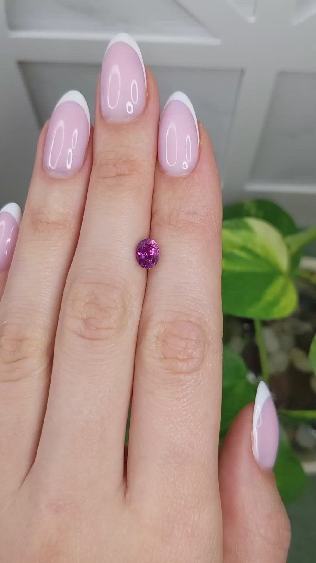 1.32 Ct. Pinkish Purple Sapphire from Madagascar Size Video