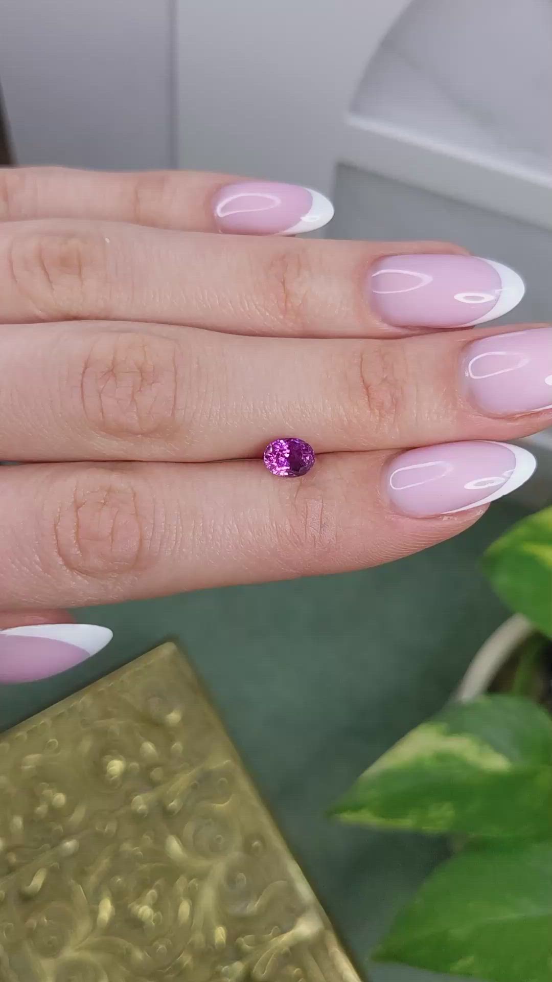 1.32 Ct. Pinkish Purple Sapphire from Madagascar Size Video