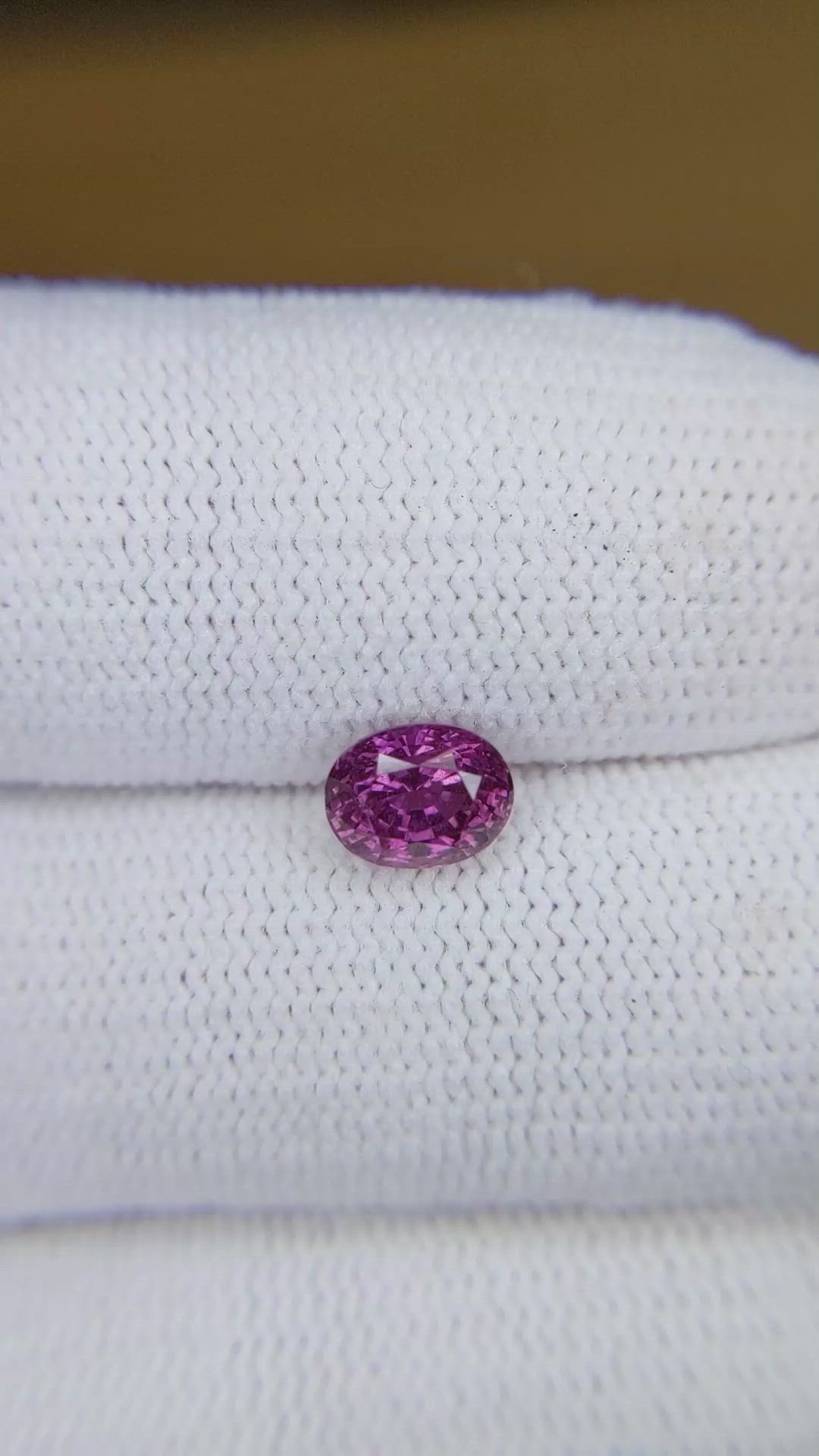 1.32 Ct. Pinkish Purple Sapphire from Madagascar Size Video