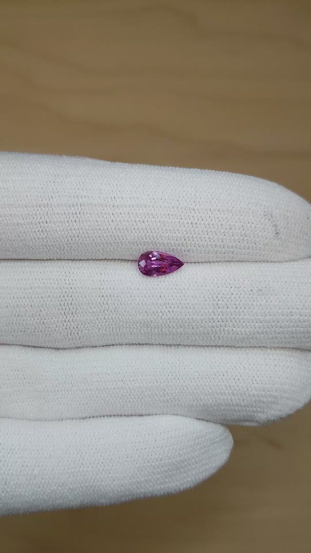 1.02 Ct. Purplish Pink Sapphire from Madagascar Size Video