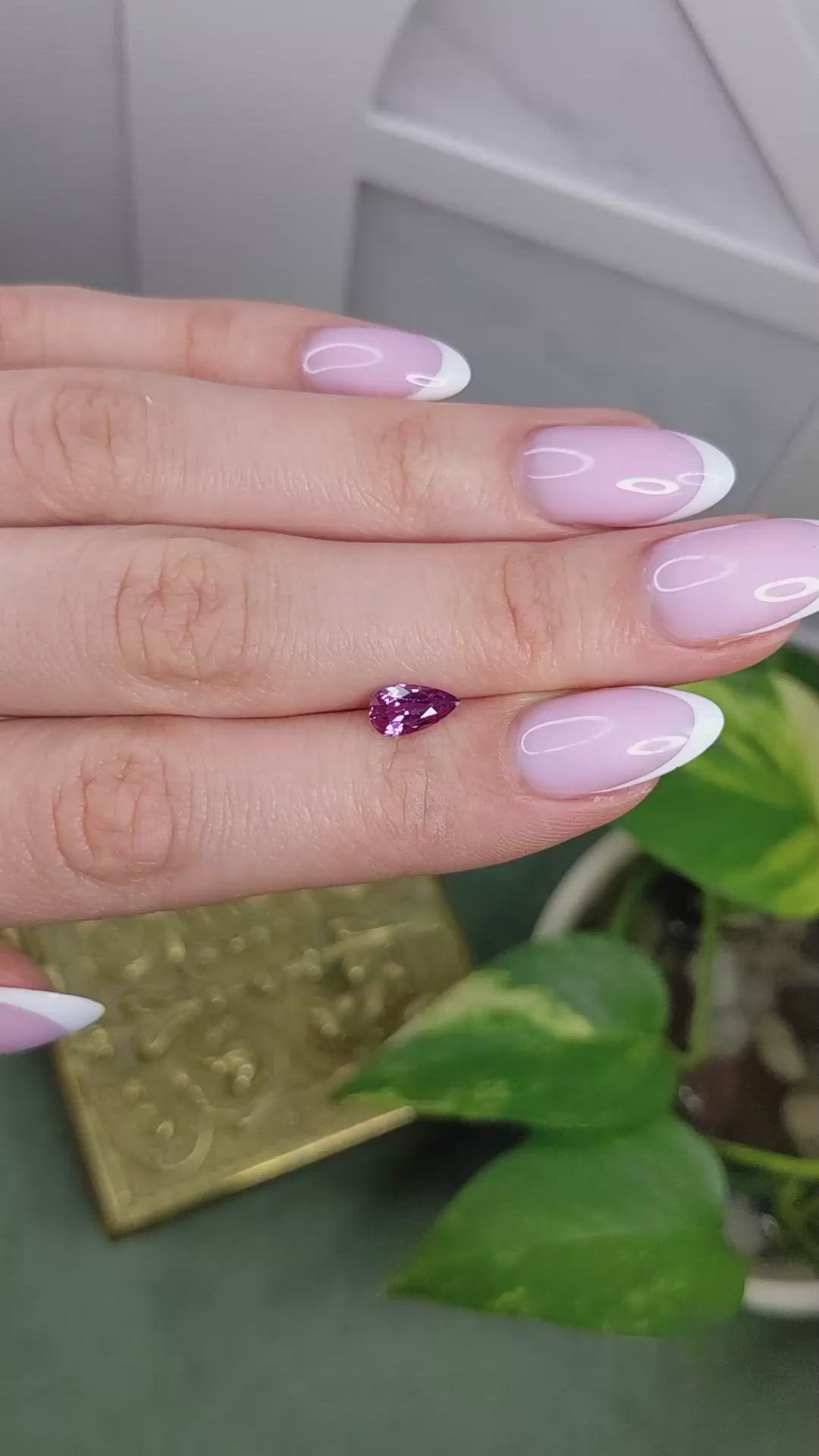 1.02 Ct. Purplish Pink Sapphire from Madagascar Size Video
