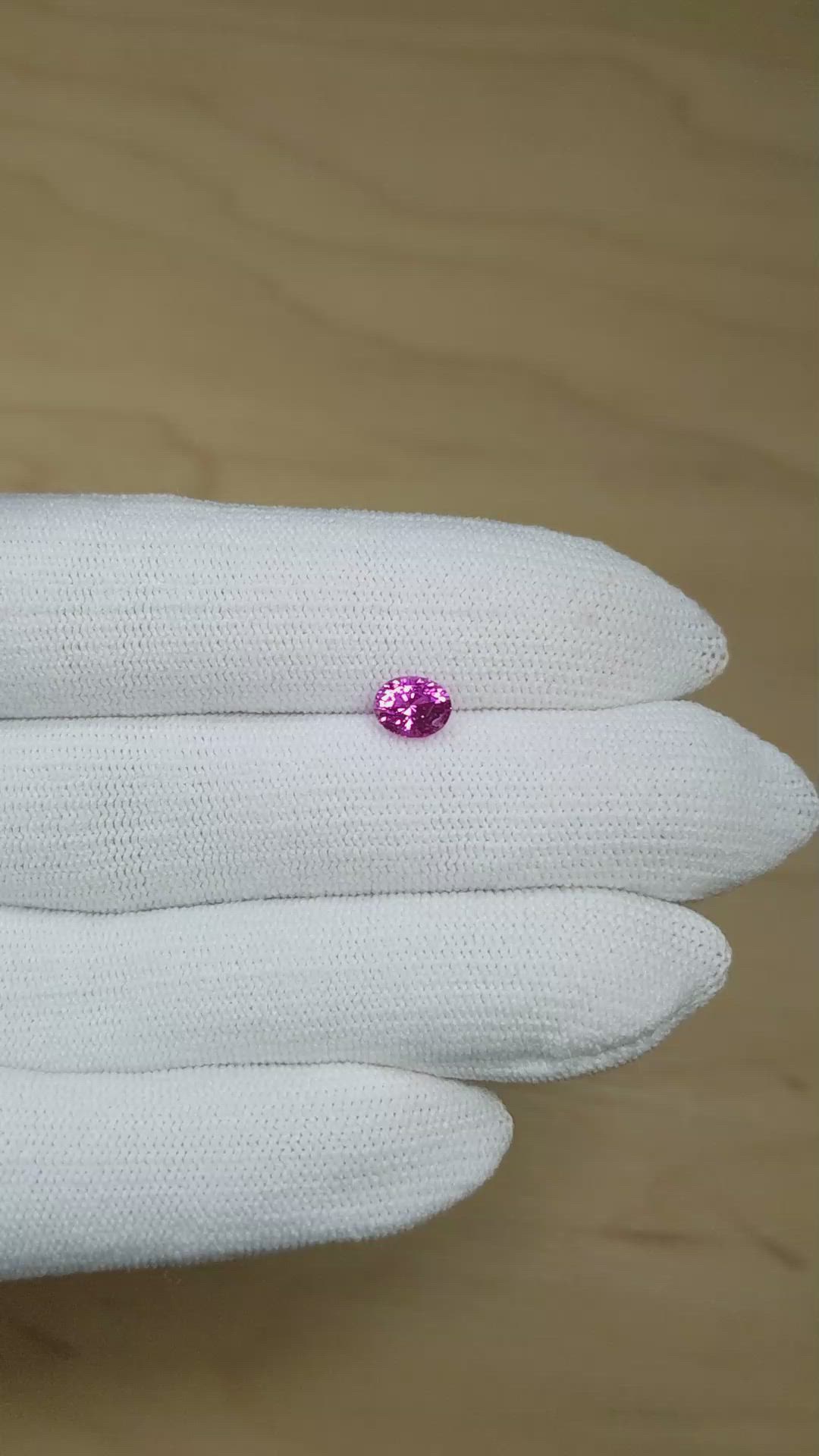 1.02 Ct. Pink Sapphire from Madagascar Size Video
