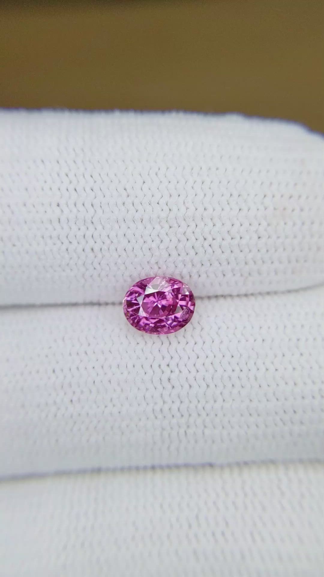 1.02 Ct. Pink Sapphire from Madagascar Size Video