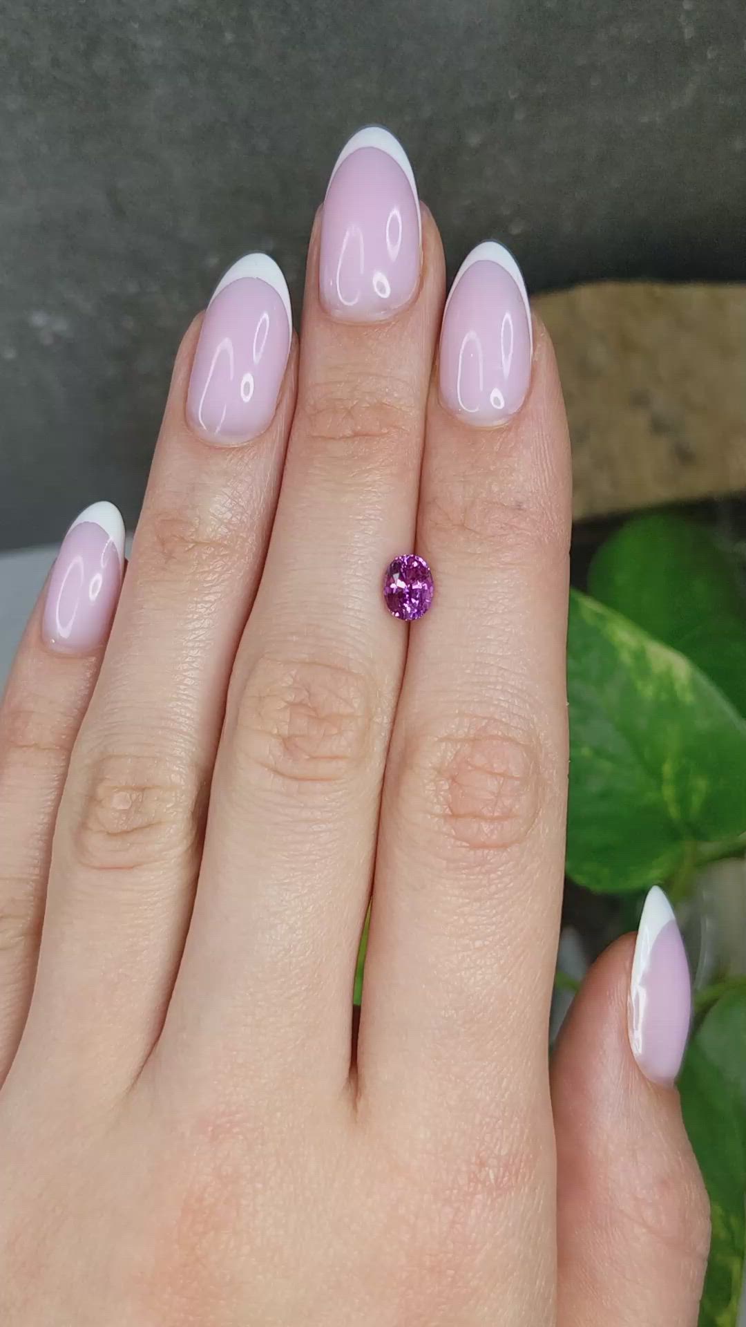 1.21 Ct. Purplish Pink Sapphire from Madagascar Size Video