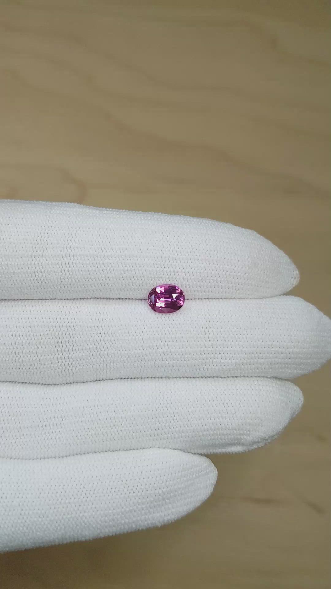 1.54 Ct. Purplish Pink Sapphire from Madagascar Size Video