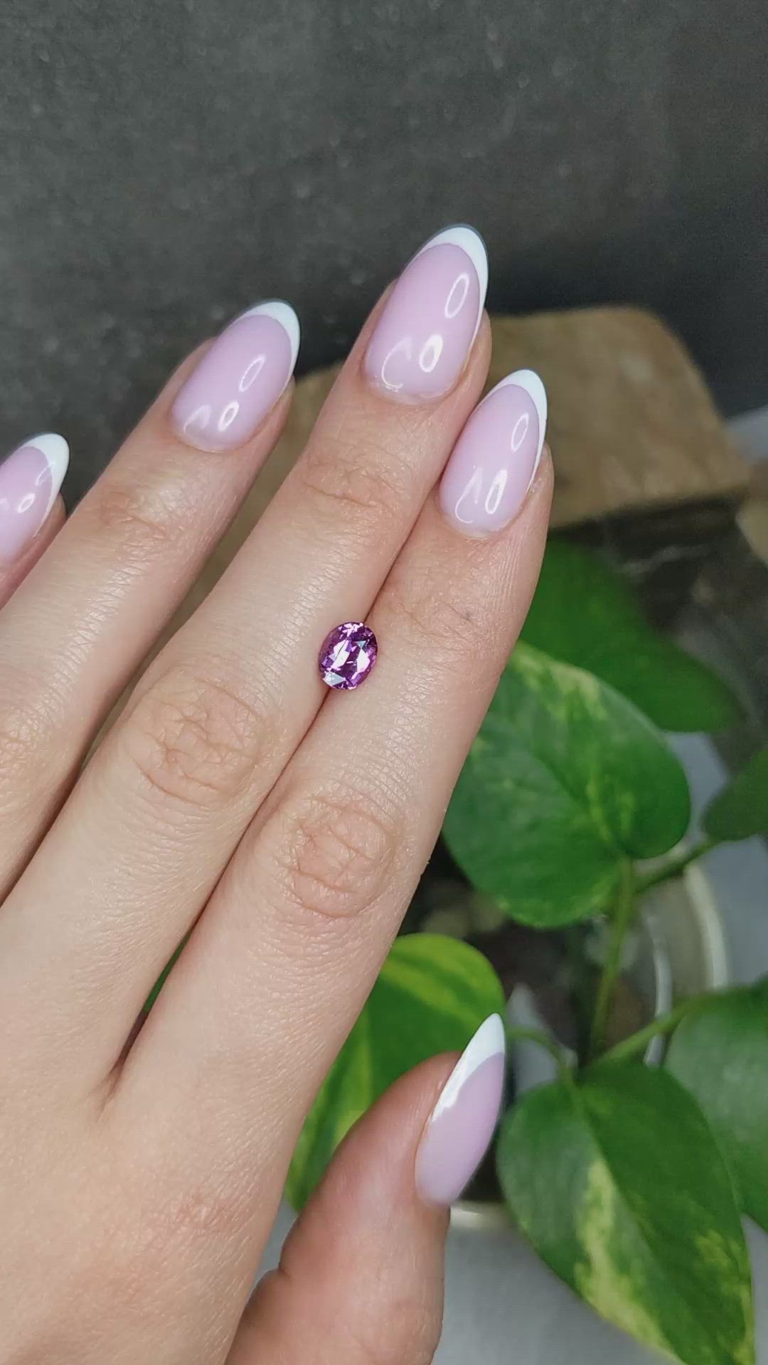 1.54 Ct. Purplish Pink Sapphire from Madagascar Size Video