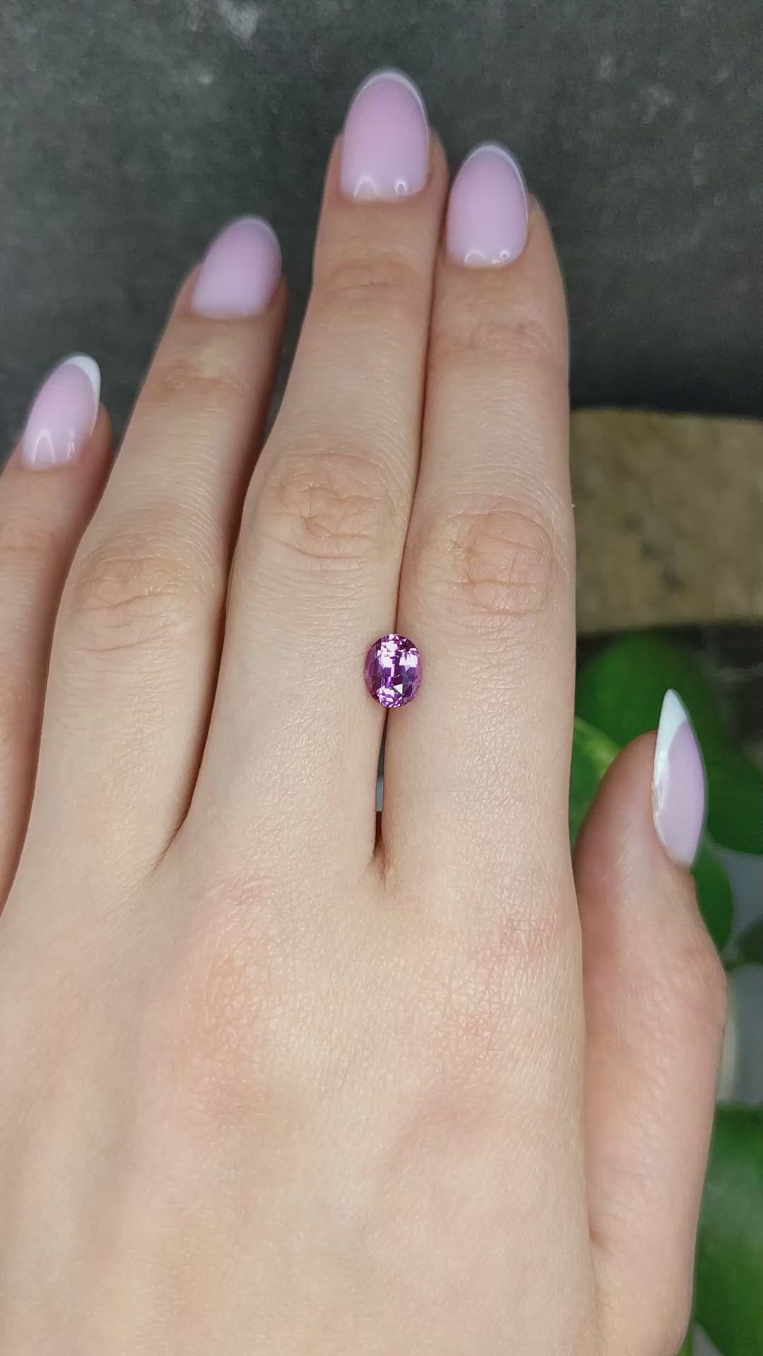 1.54 Ct. Purplish Pink Sapphire from Madagascar Size Video