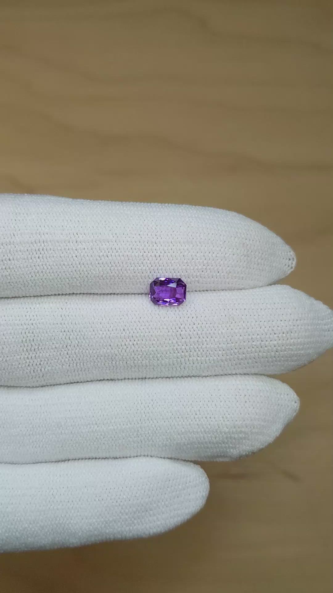 1.48 Ct. Purple Sapphire from Madagascar Size Video